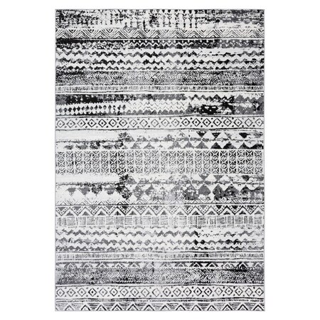 Safavieh 4 x 6 ft. Brentwood Power Loomed Rectangle Rug Black & Ivory BNT835Z-4